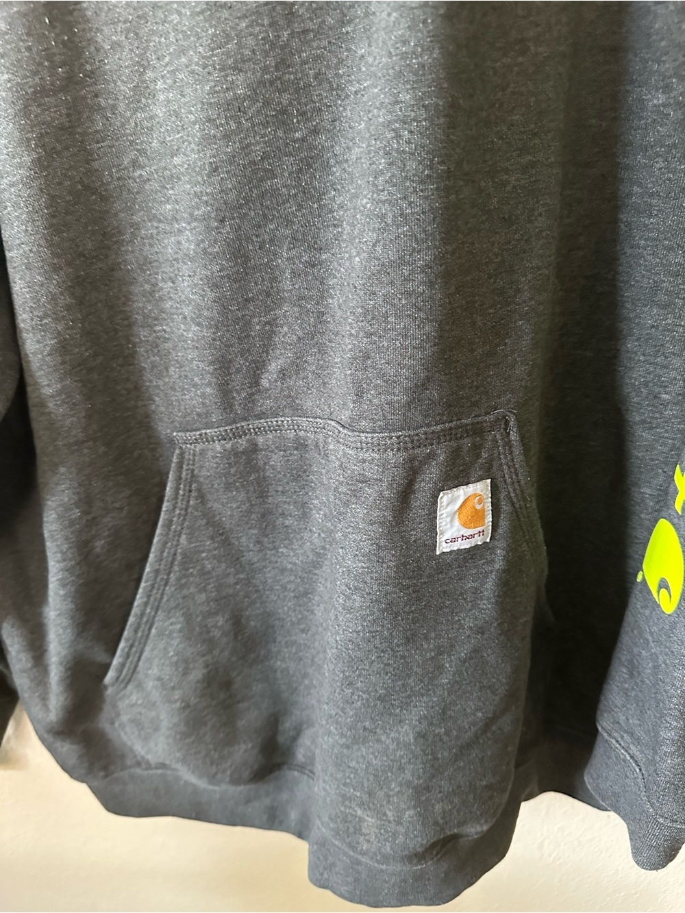 Carhartt Men's Dark Gray Hooded Work Sweatshirt size L/ NWOT 1303 - Picture 2 of 6